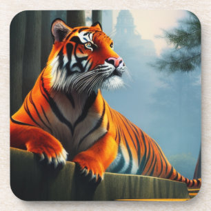 Dramatische Tigerwaldporträt Getränkeuntersetzer