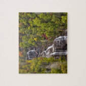 Dramatische Wasserfälle im Herbst Puzzle (Vertikal)