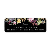 Dramatische Wasserfarbe Florals Hochzeit Rücksende (Vorne)