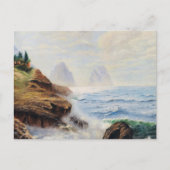 Dramatische Waves Pfund eine felsige Küste Postkarte (Vorderseite)