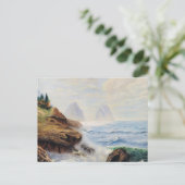 Dramatische Waves Pfund eine felsige Küste Postkarte (Stehend Vorderseite)