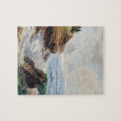 Dramatische Waves Pfund eine felsige Küste Puzzle (Horizontal)