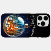 Dramatische Weihnachtslandschaft in transparenter Case-Mate iPhone Hülle (Rückseite (Horizontal))