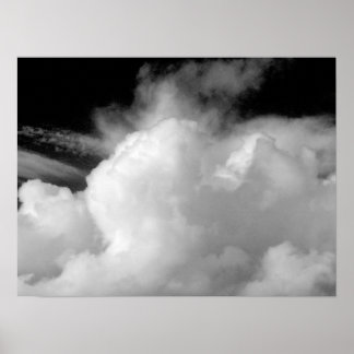 Dramatische Wolken (B&W) Poster
