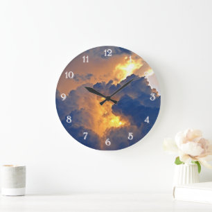 Dramatische Wolkenbildung Große Wanduhr
