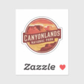 Dramatische Wüste des Canyonlands-Nationalparks Aufkleber (Blatt)