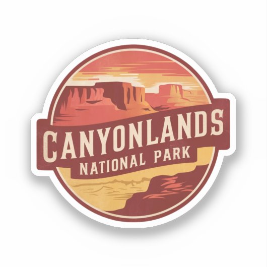 Dramatische Wüste des Canyonlands-Nationalparks Aufkleber (Vorderseite)