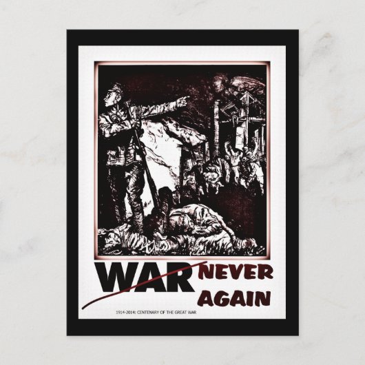 Dramatischer 100. Weltkrieg Postkarte (Vorderseite)