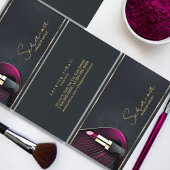 Dramatischer Art Deco Makeup Artist Magenta ID1036 Visitenkarte