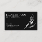 Dramatischer Blätter-Designer Visitenkarte (Rückseite)