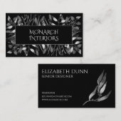 Dramatischer Blätter-Designer Visitenkarte (Vorne/Hinten)