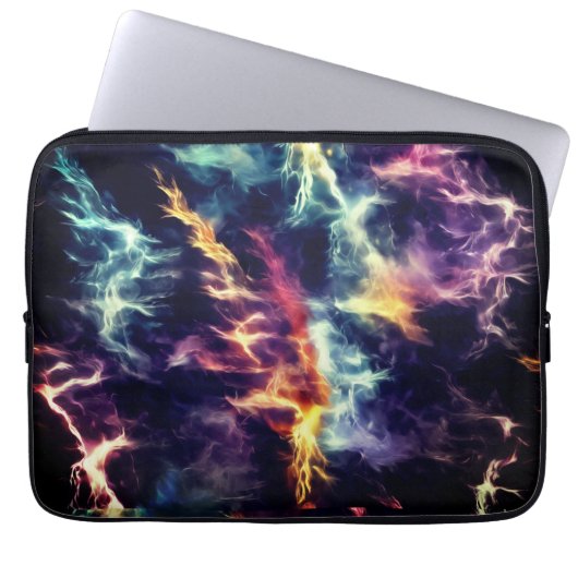 Dramatischer Blitz Laptopschutzhülle (Vorderseite)