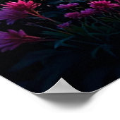 Dramatischer Blitz über einem Serenwaldsee Poster (Ecke)