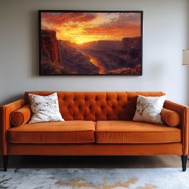 Dramatischer Canyon bei Sonnenaufgang Leinwanddruck