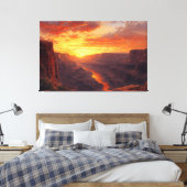 Dramatischer Canyon bei Sonnenaufgang Leinwanddruck (Insitu (Schlafzimmer))