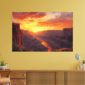 Dramatischer Canyon bei Sonnenaufgang Leinwanddruck (Insitu (Wohnzimmer))