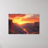 Dramatischer Canyon bei Sonnenaufgang Leinwanddruck (Vorderseite)