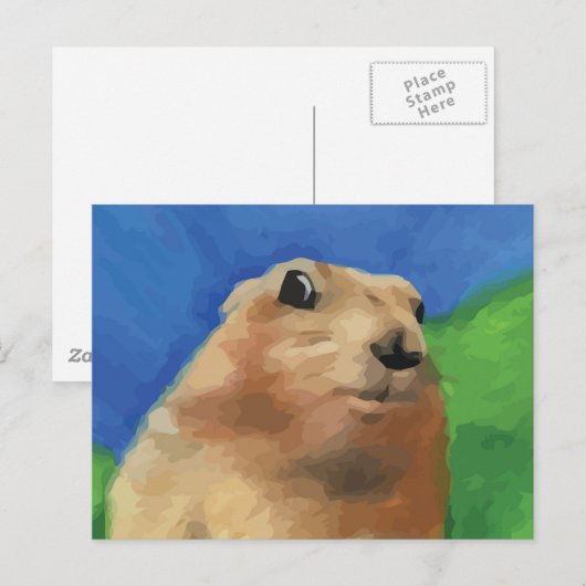 Dramatischer Chipmunk Postkarte (Vorne/Hinten)