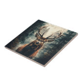 Dramatischer Elch im Wald Fliese (Seite)