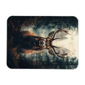 Dramatischer Elch im Wald Magnet (Horizontal)