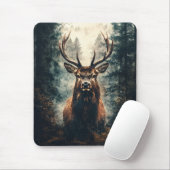 Dramatischer Elch im Wald Mousepad (Mit Mouse)