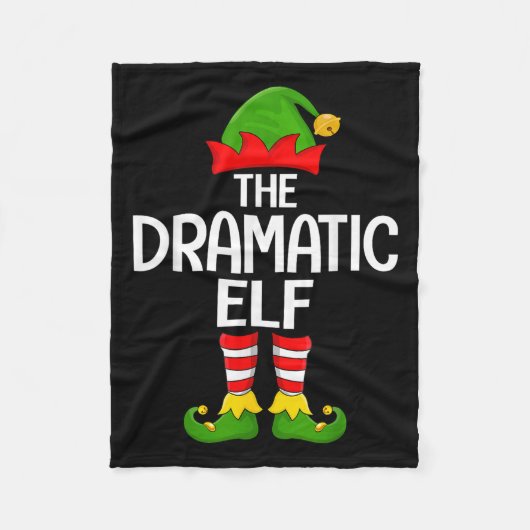 Dramatischer Elf Xmas Matching Family Elf Squad Ch Fleecedecke (Vorderseite)