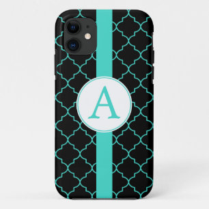 Dramatischer Fall Turquoise Monogram iPhone 5 Case-Mate iPhone Hülle