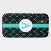 Dramatischer Fall Turquoise Monogram iPhone 5 Case-Mate iPhone Hülle (Rückseite (Horizontal))