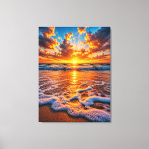 Dramatischer goldener Ozean-Sonnenuntergang - Kino