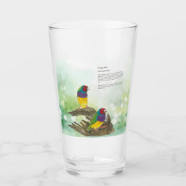 Dramatischer Gouldian Finch Glas