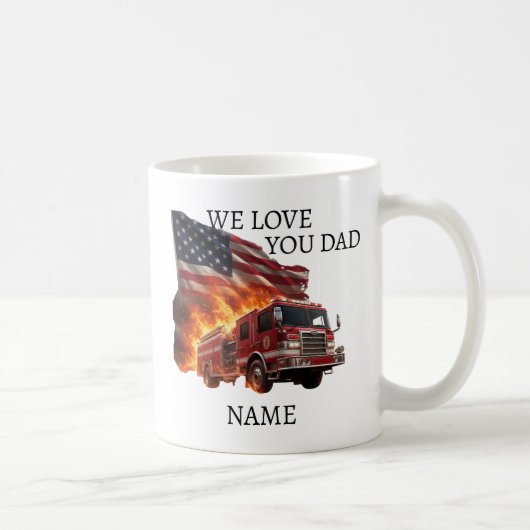 Dramatischer-Held-Feuerwehrmann-Mug mit individuel Kaffeetasse (Rechts)