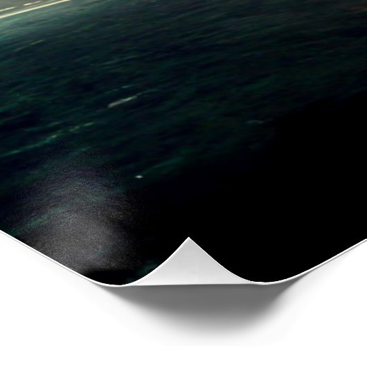 Dramatischer Himmel über der Meereslandschaft Poster (Ecke)