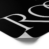 Dramatischer Hühnerhof in Schwarz und Weiß Poster (Ecke)