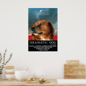 "Dramatischer Hund" Imitate Filmplakat Poster (Küche)
