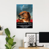 "Dramatischer Hund" Imitate Filmplakat Poster (Heimbüro)
