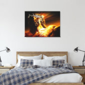 Dramatischer Jesus Crucifixe Nr. 2 Leinwanddruck (Insitu (Schlafzimmer))