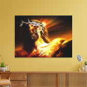 Dramatischer Jesus Crucifixe Nr. 2 Leinwanddruck (Insitu (Wohnzimmer))