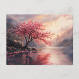 Dramatischer Kirschblossom Bäume Kunst Postkarte