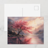 Dramatischer Kirschblossom Bäume Kunst Postkarte (Vorne/Hinten)