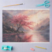 Dramatischer Kirschblossom Treppenweg Seidenpapier (Basteln)