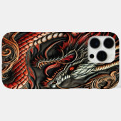 Dramatischer, kühne Roter Drache Case-Mate iPhone Hülle (Rückseite (Horizontal))