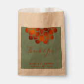 Dramatischer Kupferstich - Blume auf Grün Danke Geschenktütchen (Vorderseite)