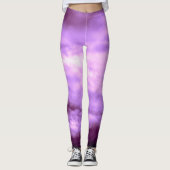 Dramatischer Lila Himmel Leggings (Vorderseite)