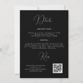 Dramatischer Lilac Lavender Floral All in One Wedd Einladung (Rückseite)