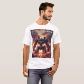 Dramatischer Mecha-Stillstand - Futuristische Tech T-Shirt (Vorne ganz)