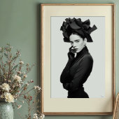 Dramatischer MultifunktionsHat: Elegantes Modeport Poster