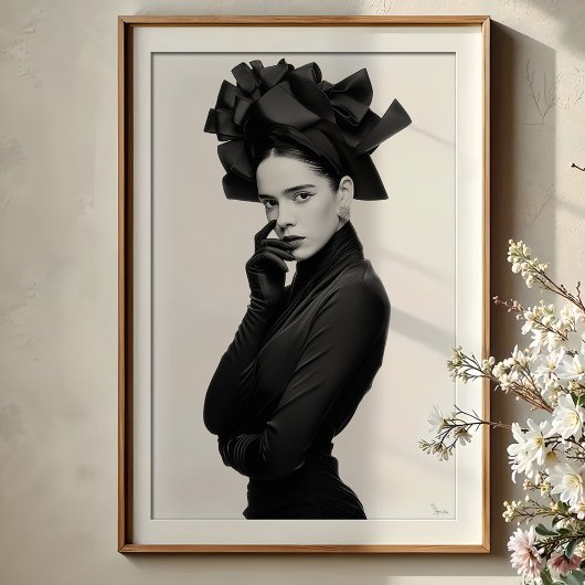 Dramatischer MultifunktionsHat: Elegantes Modeport Poster