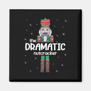 Dramatischer Nutcracker Familie Matching Funny Gif Magnet