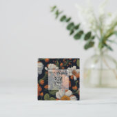 Dramatischer Orangefarbener, eleganter QR-Code Begleitkarte (Stehend Vorderseite)