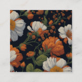 Dramatischer Orangefarbener, eleganter QR-Code Begleitkarte (Rückseite)